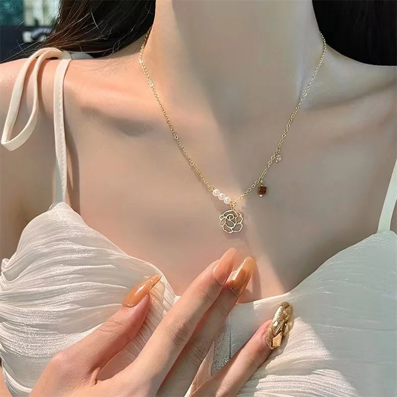 316L Stainless Steel    Upscale Jewelry Interweave Weaving Charms Snake Chain Choker Necklaces & Pendant For Women