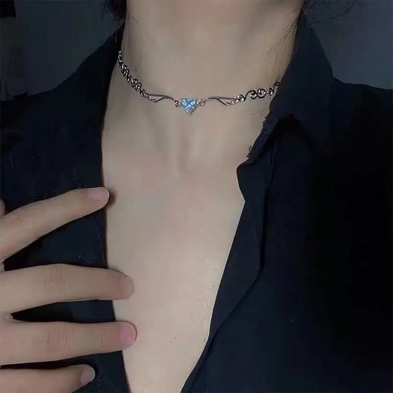 316L Stainless Steel    Upscale Jewelry Interweave Weaving Charms Snake Chain Choker Necklaces & Pendant For Women