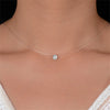 Shiny Crystal Necklace For Women Female Transparent Fishing Line Round Zircon Choker Minimalist Clavicle Chain Jewelry