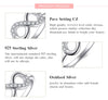 Modian Solid 925 Sterling Silver Jewelry Set Clear CZ Infinite Love Ring Classic Stud Earrings Necklace Chain