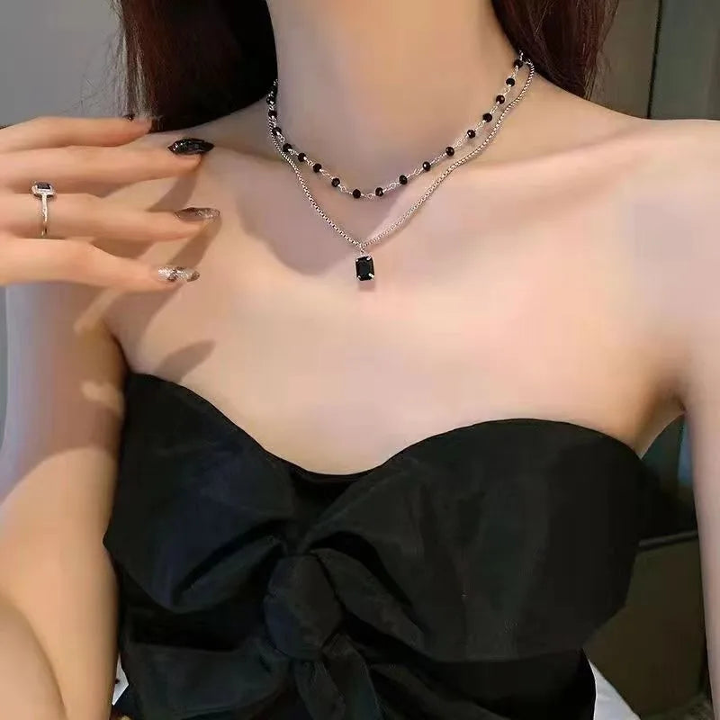 Korean  Flat Snake Chain Herringbone Necklace for Women Jewelry Charm Party Choker Necklace Party Gift Collares Para Muje