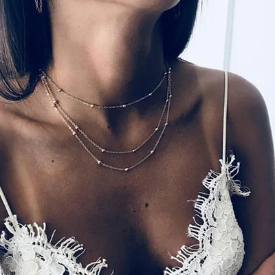 Korean  Flat Snake Chain Herringbone Necklace for Women Jewelry Charm Party Choker Necklace Party Gift Collares Para Muje