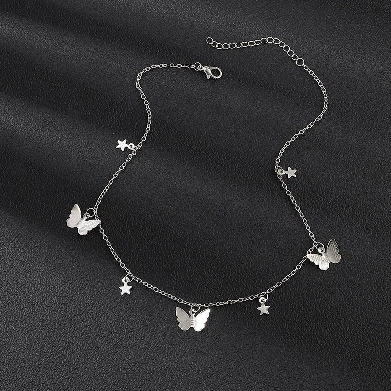 Korean  Flat Snake Chain Herringbone Necklace for Women Jewelry Charm Party Choker Necklace Party Gift Collares Para Muje
