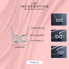 Modian Solid 925 Sterling Silver Jewelry Set Clear CZ Infinite Love Ring Classic Stud Earrings Necklace Chain
