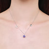 Modian 925 Sterling Silver Luxury Round Zircon Constellation Scorpio Chain Necklace Pendant For Women Jewelry Bijoux Girl Gifts