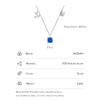 Modian 925 Sterling Silver Square Blue Zircon Capricornus Necklace Pendant Charm Birthstone Fine Jewelry For Women Gift