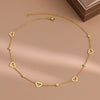 Stainless Steel Necklaces Elegant Hollow Heart Light   Crystal Zircon Choker Chain Creative Necklace For Women Jewelry New