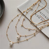 ZOSHI Bohemian Multi Layer Long Necklace for Women Imitation Pearl Choker Necklace Collars Statement Necklace Summer Jewelry