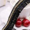 0.9m(1 Yard) Polyester Fringe Tassel Trim Lace With Metal Chain Decorative Ribbon Women Dress Bag Hat Garment Sewing Supply 22mm