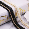 0.9m(1 Yard) Polyester Fringe Tassel Trim Lace With Metal Chain Decorative Ribbon Women Dress Bag Hat Garment Sewing Supply 22mm