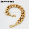 1-5 pieces 30-120cm 34X25mm Oversize Curb Chain Ins Light Alumium Ladies purse bag shoulder straps satin gold chains