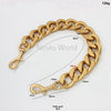 1-5 pieces 30-120cm 34X25mm Oversize Curb Chain Ins Light Alumium Ladies purse bag shoulder straps satin gold chains