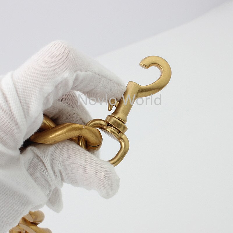 1-5 pieces 30-120cm 34X25mm Oversize Curb Chain Ins Light Alumium Ladies purse bag shoulder straps satin gold chains