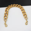 1-5 pieces 30-120cm 34X25mm Oversize Curb Chain Ins Light Alumium Ladies purse bag shoulder straps satin gold chains