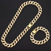 1.5cm Men Chain Neklace Men's Hip-Hop Chains Gold Chain Studded Large Heavy Cuban Chain HIP HOP Jewelry Necklaces Iced Out Chain