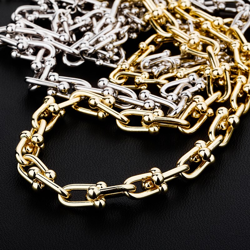 1 Design Chain Choker Necklace with 3 Inch Tail Chain  Copper Hip Hop Jewelry for Gift for Man Women