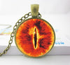 1 PC   Sauron Evil Necklace Evil Eye Pendant  Glass Photo Jewelry, Dragon eye Necklace ,eye pendant necklace HZ1