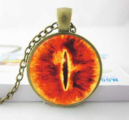 1 PC   Sauron Evil Necklace Evil Eye Pendant  Glass Photo Jewelry, Dragon eye Necklace ,eye pendant necklace HZ1