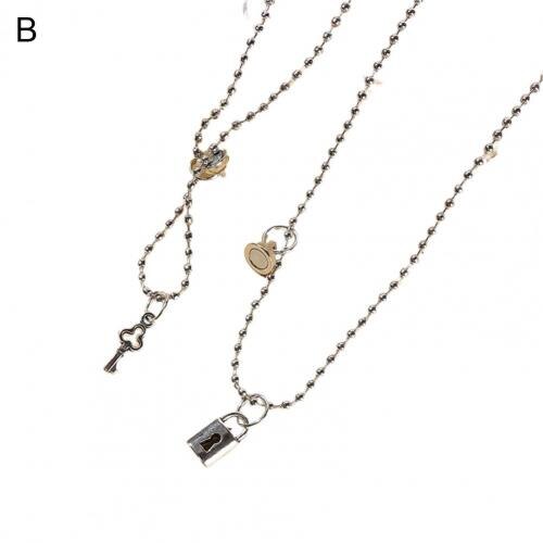 1 Pair Creative Spaceman Shape Necklace Magnet Stylish Alloy Pendant Necklace for Couple Accessories  2021 New