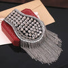 1 Pair Jacket Vintage Brooch Accessories Club Tassel Chain Epaulette Rivet Shoulder Badges Pin Style Evening Party