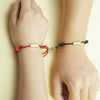 1 Pair Magnet Attract Personalized Custom Names Date Couples Lovers Braided Bracelets Valentine's Day Anniversary Gifts Jewelry