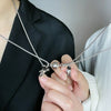 1 Pair Magnetic Attraction Necklace Punk Hip Hop Couples Matching Pendant Girlfriend Clavicle Chain Women Paired Chain Girl Gift