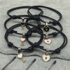 1 Pair   Couple Bracelet Alloy Key Heart Lock Charm Bracelet Handmade Jewelry Rope Bracelet Lovers Gifts For Women