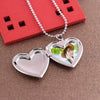 1 Pc Heart Shaped Friend Photo Picture Frame Locket Pendant for Necklace Romantic Jewelry Nice Gift