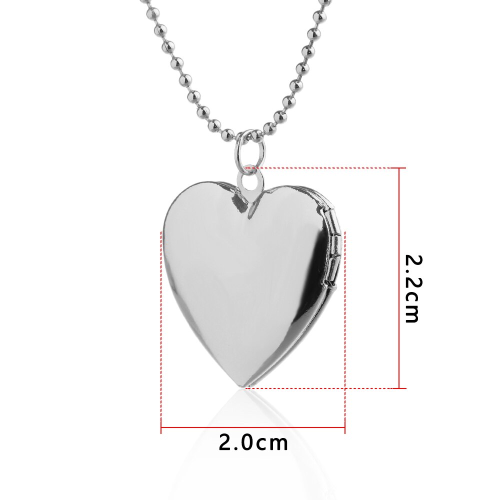 1 Pc Heart Shaped Friend Photo Picture Frame Locket Pendant for Necklace Romantic Jewelry Nice Gift