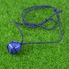 1 Pcs Lapis Macrame Stone Necklace Hemp Rope Natural Men Interchangeable Gem Lapis Stone Pendant Jewelry