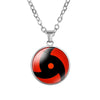 1 Pcs Sharingan Eye Necklace Pendant Uchiha Kakashi Mangekyou Glass Cabochon Rinnegan Eyes Anime Jewelry Gift Dropshipper