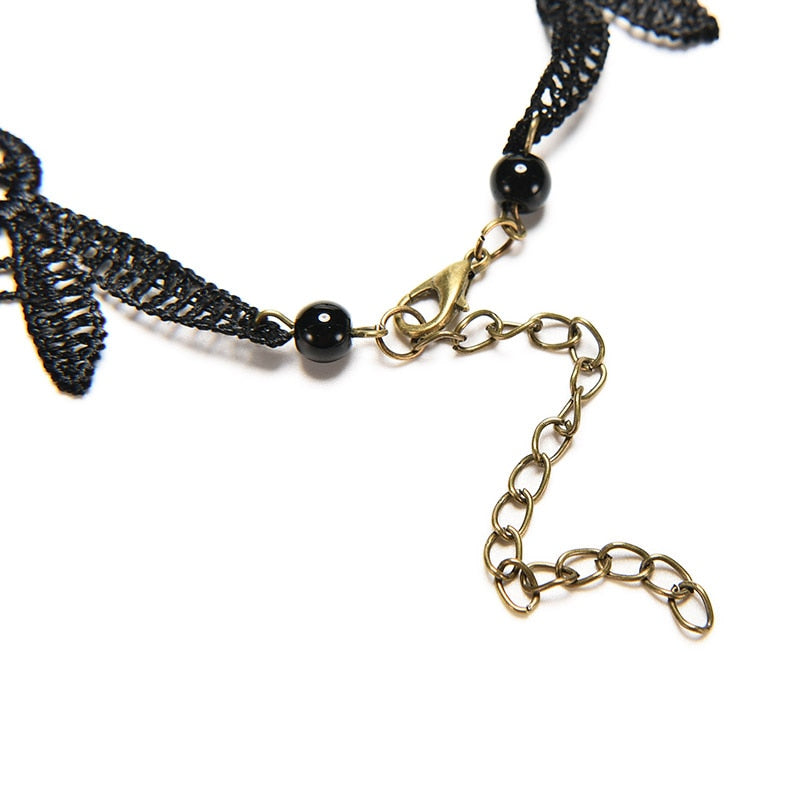 1 Pcs Velishy Necklace For Women Handmade Jewerly Gothic Vintage Lace Necklace Collar Choker Necklace Bib Gem Chain