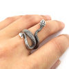 1 Piece European  Retro Punk Exaggerated Spirit Snake Ring  Personality Stereoscopic Opening Adjustable Ring Jewelry