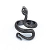 1 Piece European  Retro Punk Exaggerated Spirit Snake Ring  Personality Stereoscopic Opening Adjustable Ring Jewelry