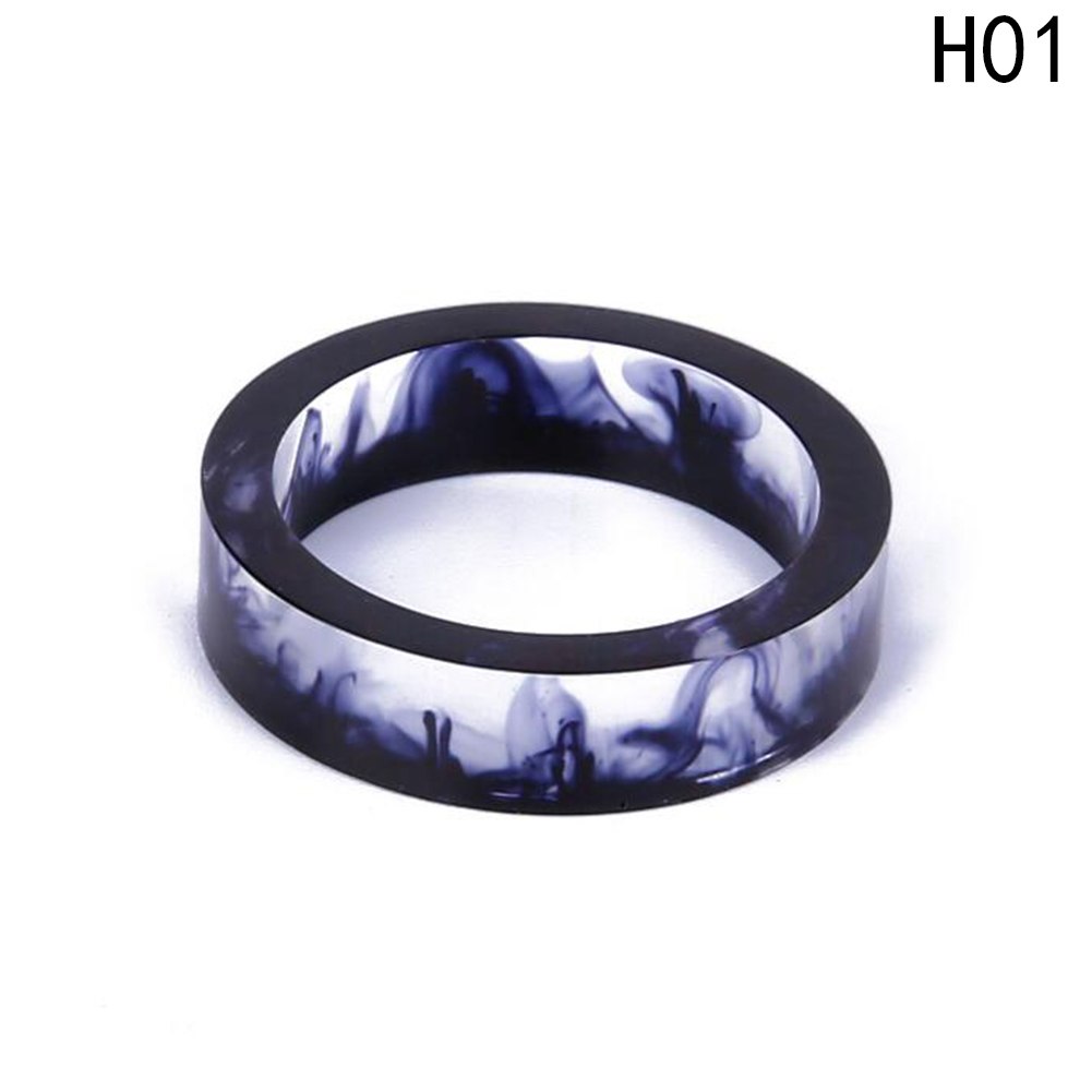 1 Piece!!! New Resin Couple Personality Tail Ring Ink Mirror 6-16MM/7-17mm/8-18MM/9-19MM/10-20MM Best Gifts Romantic Ring