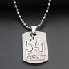 1 Stainless steel digital 50 cent necklace double-layer Chinese number 50 detachable English alphabet initials dollar jewelry