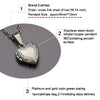 1 corazón marco de fotos con forma colgante, collar, amor colgante de corazón de acero inoxidable medallón collar de las mujeres de los hombres de moda joyas de la Memorial