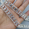 1 feet Rhinestone Crystal Chain Bling Diamante Lace Diamond Trim Ribbon Necklace Applique Gem Sparkle Wedding Dress 0.47" Width
