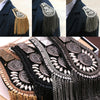 1 pair Unisex Punk Fringe Shoulder Board Badge Glitter Rhinestone Tassels Chain Epaulet Women Men Suit Accessories