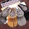 1 pair Unisex Punk Fringe Shoulder Board Badge Glitter Rhinestone Tassels Chain Epaulet Women Men Suit Accessories