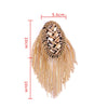 1 pc Epaulette Brooch Wheat ears Epaulet Shoulder Handmade Clothing Accessories Suit Decoration Fringed Shoulder Stamp