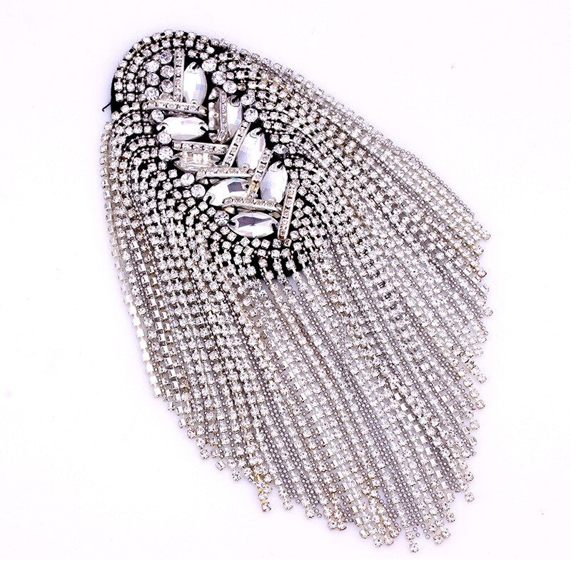 1 pc Epaulette Brooch Wheat ears Epaulet Shoulder Handmade Clothing Accessories Suit Decoration Fringed Shoulder Stamp