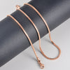 1 piece Rose Gold Square Snake Chain Women Necklace Jewelry 316 Stainless steel Necklace chain Width 0.9/1.2/1.5/2mm