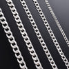 1 piece Width 3mm/4.5mm/5mm/6mm/7mm/7.5mm Curb Cuban Link Chain Necklace for Men Women Basic Punk Stainless Steel Chain Chokers