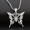 1 stainless steel hollow butterfly charm necklace animal insect butterfly bee butterfly effect pendant charm necklace jewelry