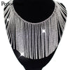 1 yard Long tassel crystal rhinestone fringe trim Silver crystal decorative metal chain clothing accessories ML074