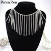 1 yard Long tassel crystal rhinestone fringe trim Silver crystal decorative metal chain clothing accessories ML074