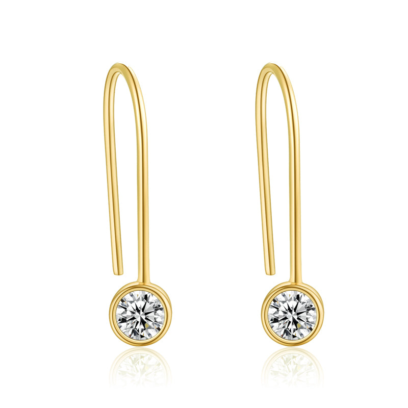 100% Real Pure 925 Sterling Silver Luxury Drop Earrings For Women Sterling Silver CZ Zircon Jewelry Wholesale Tassel Earrings