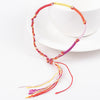 10Pcs/Sets Colorful Rainbow Color Mix Braid Bracelets women girls Jewelry Gift DIY Charm Handmade Rope Bangles Random Color