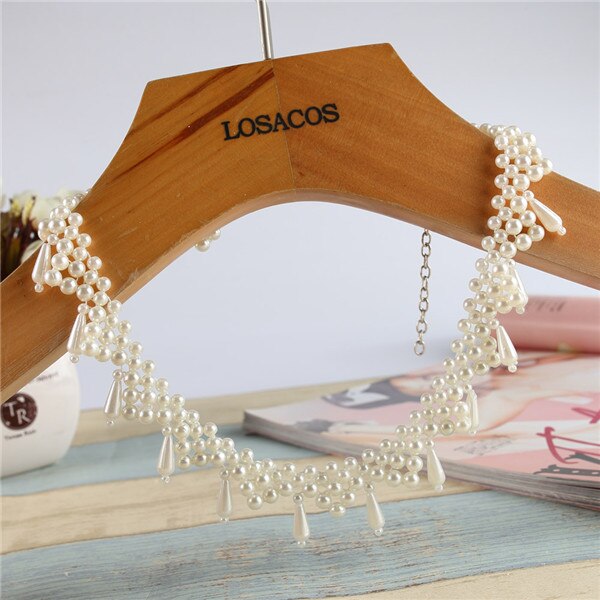 16 styles Imitation Pearl Brand Designer Bib Collar Choker Necklace Jewelry For Women Wedding Party